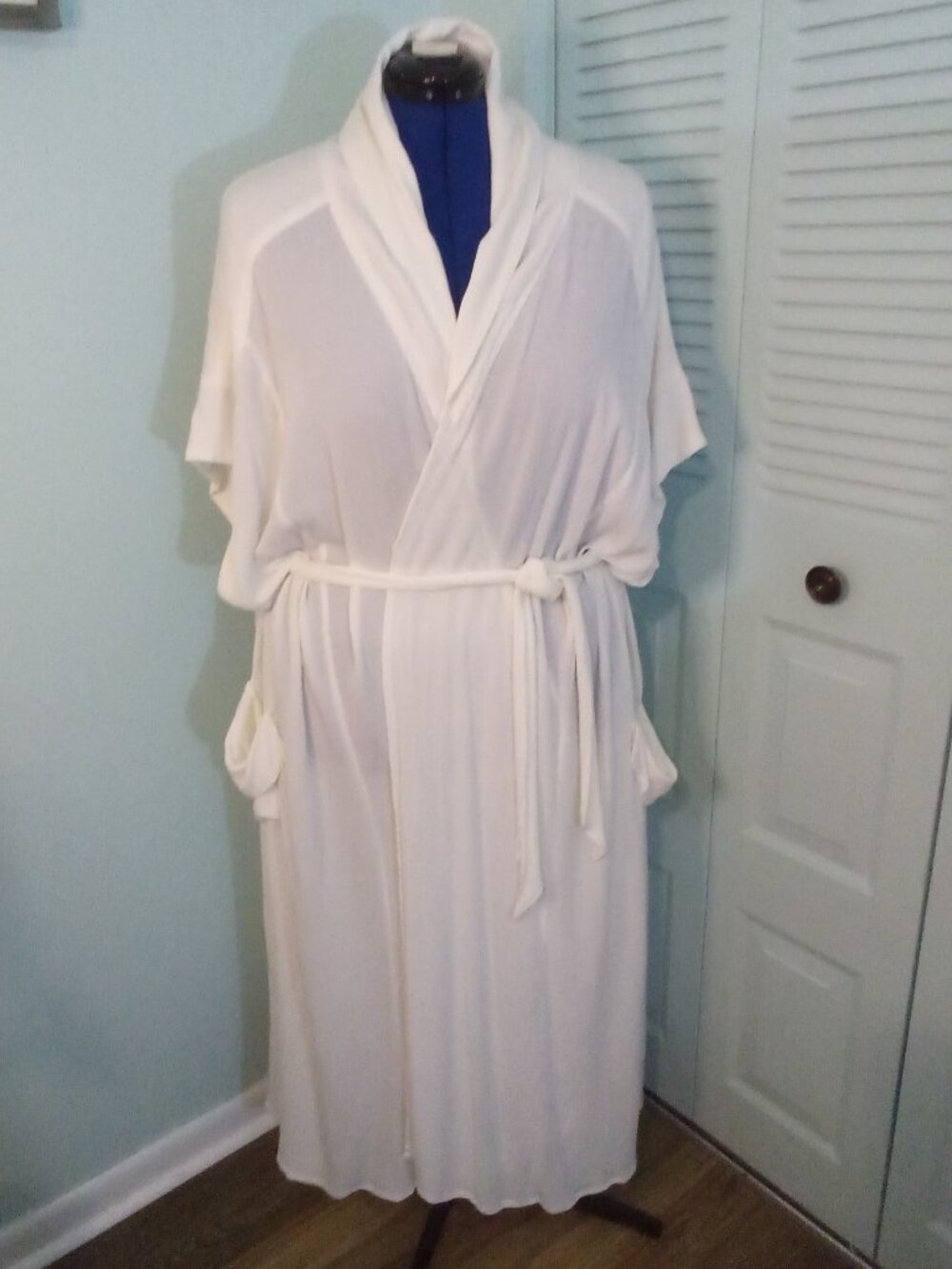 NWOT OS/2X MYRAH PENALOZA SARASWATI BAMBOO RAYON GAUZY MAXI WRAP DUSTER COVER UP
